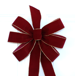 Burgundy Wired Christmas bow