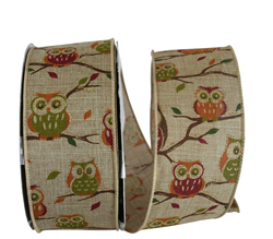 Wired Owl Linen Ribbon