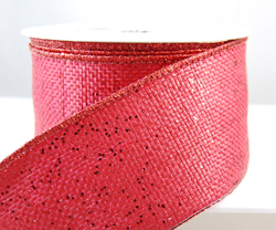 #40 Ribbon Pink and Red Stripes Wired (20 Yards)