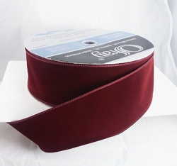 Red Velvet 2 1/2 Inch x 50 Yards Velvet Ribbon